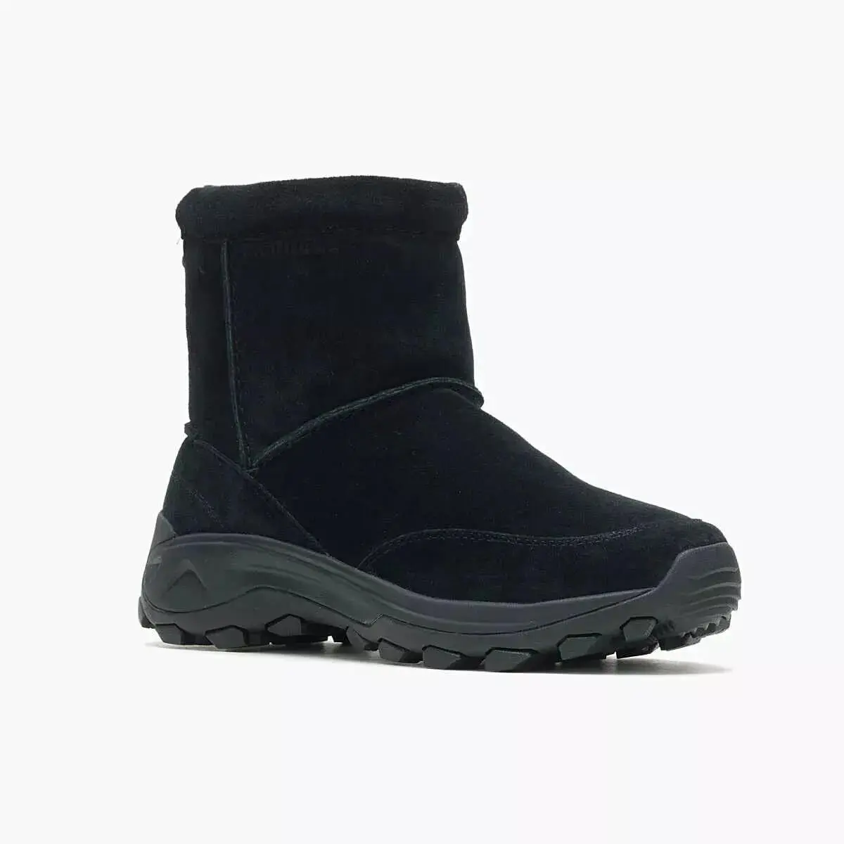 Merrell Winter J004555 Boots Men 8 Black Suede Leather Pull On Waterproof TF3936