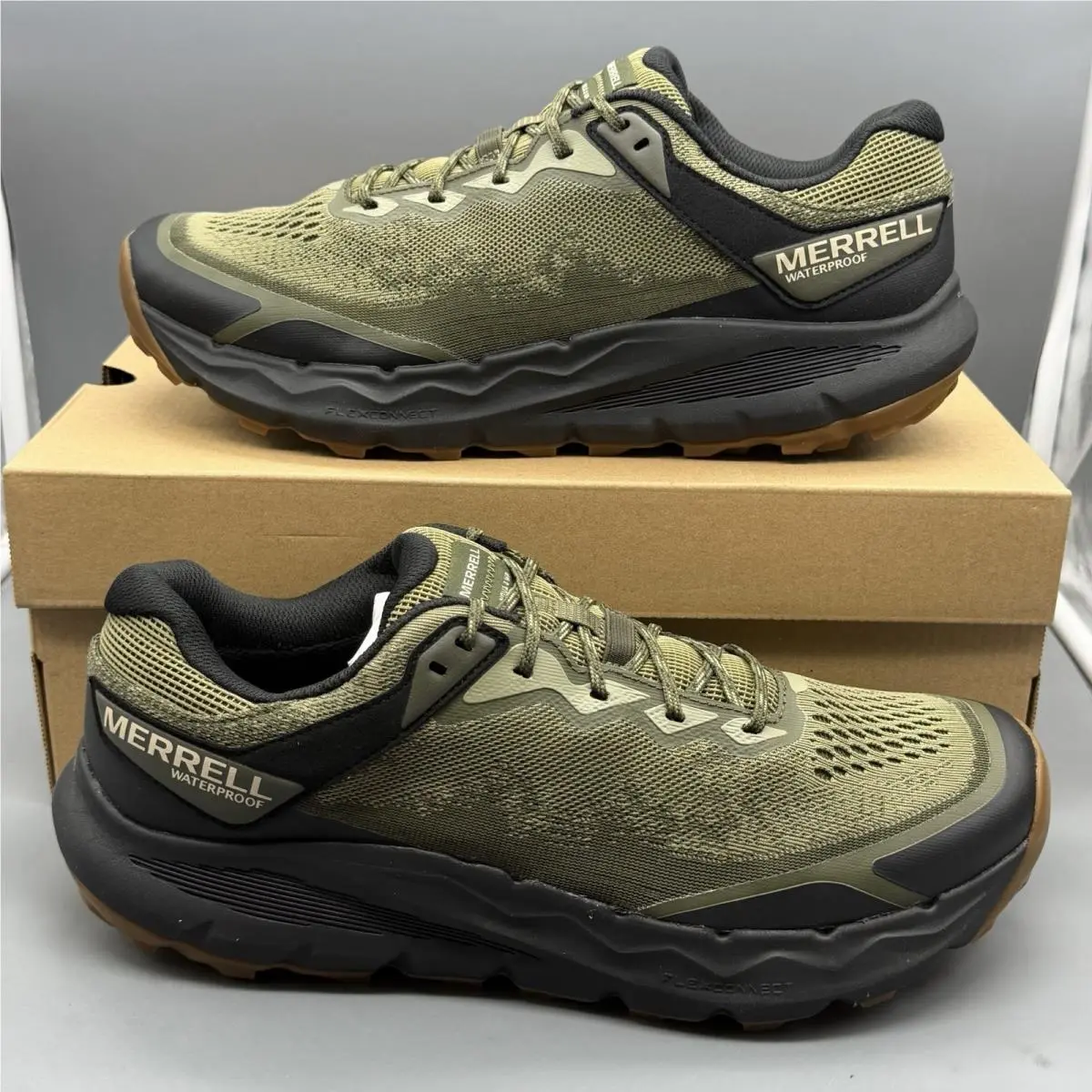 Merrell Nova 4 Waterproof Men’s 11 W Wide Hiking Outdoor Shoes Green J068397W