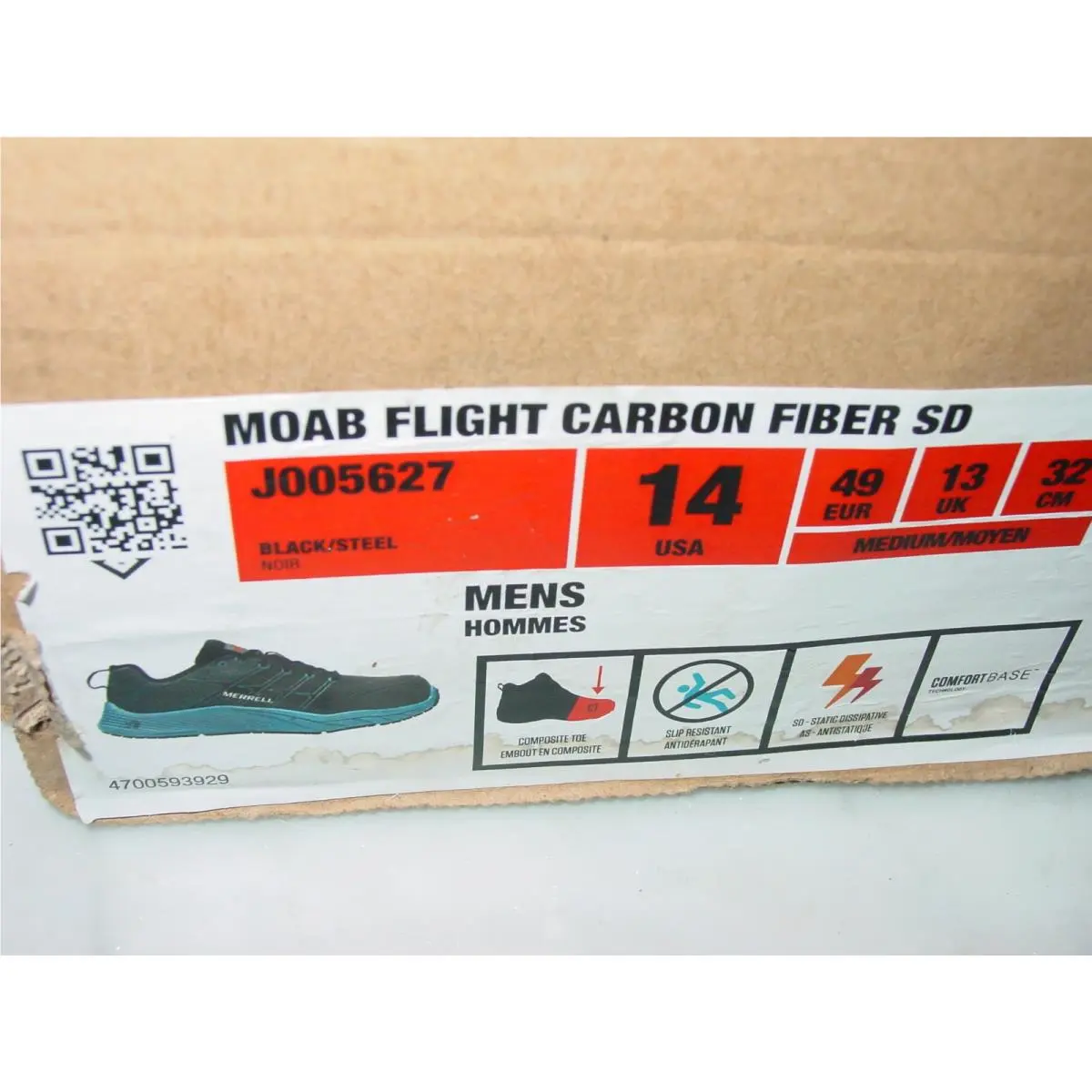 Merrell shoes - Merrell Flight Carbon Fiber SD - J005627 - Steel (UPC: 195020080283) 2