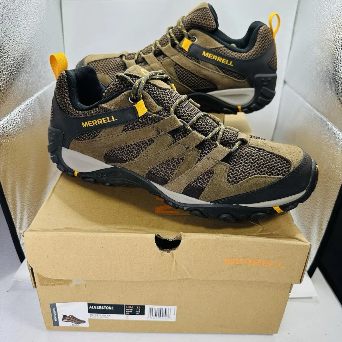 Merrell Alverstone Mid Shoes Trail Hiking Outdoor J48531 Men’s Size 12 US M