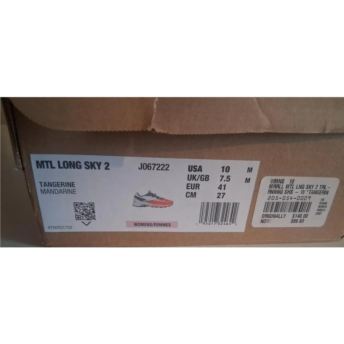 Merrell shoes - MERRELL MTL Long Sky 2 - Tangerine and black 3