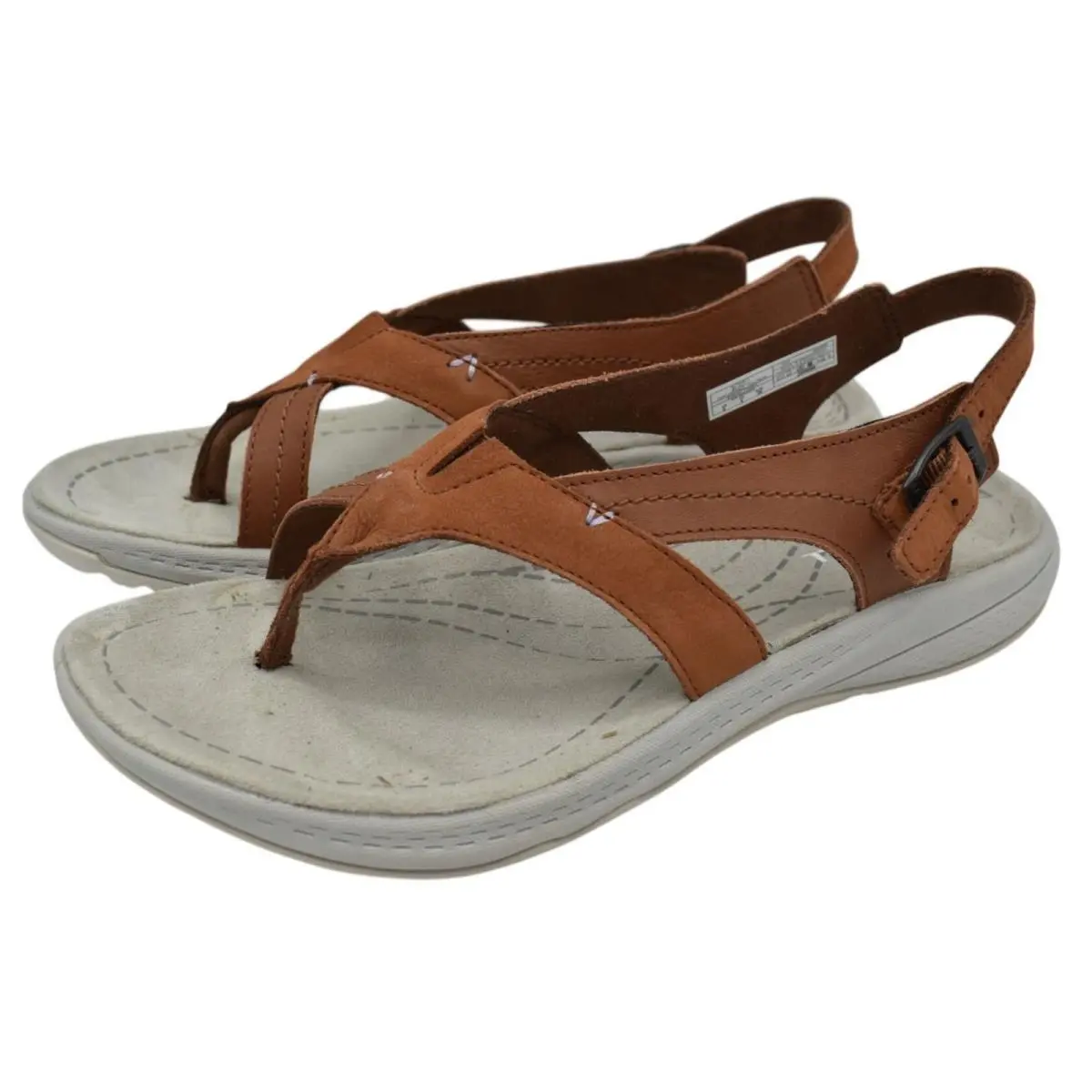 Merrell Womens Size 8 Momentum Buzz Brown Nutshell Leather Sport Sandals Shoes