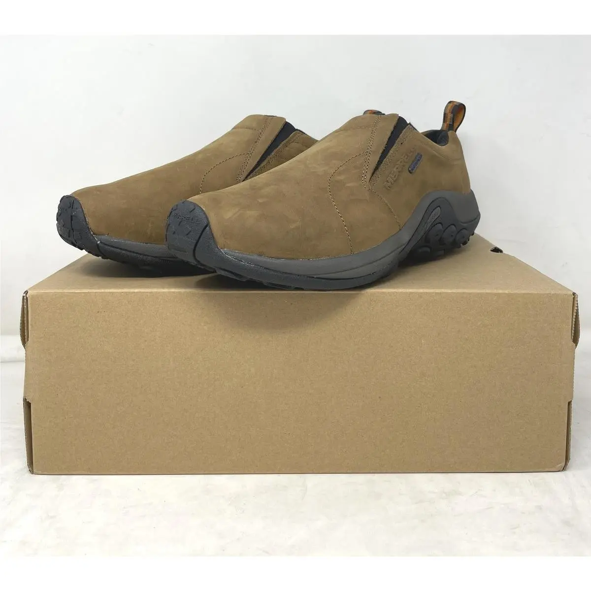 Merrell Jungle Moc Nubuck Waterproof Brown Slip ON Shoes Men’s 10.5W