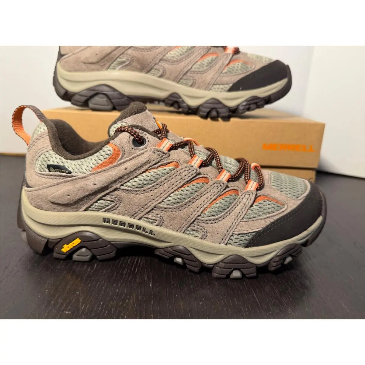 Merrell Moab 3 Gtx Waterproof Hiking Shoes Sneakers Bungee Cord Womans 7.5M