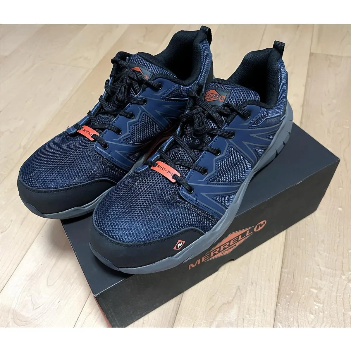Merrell Men`s Fullbench Superlite Csa Alloy Toe Work Shoe J17535 Blue Size 12