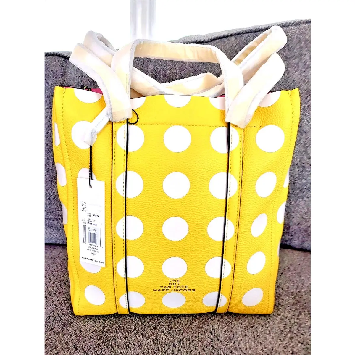 Marc Jacobs The Dot Lemon Leather Tote Bag Two-way Shoulder Handbag