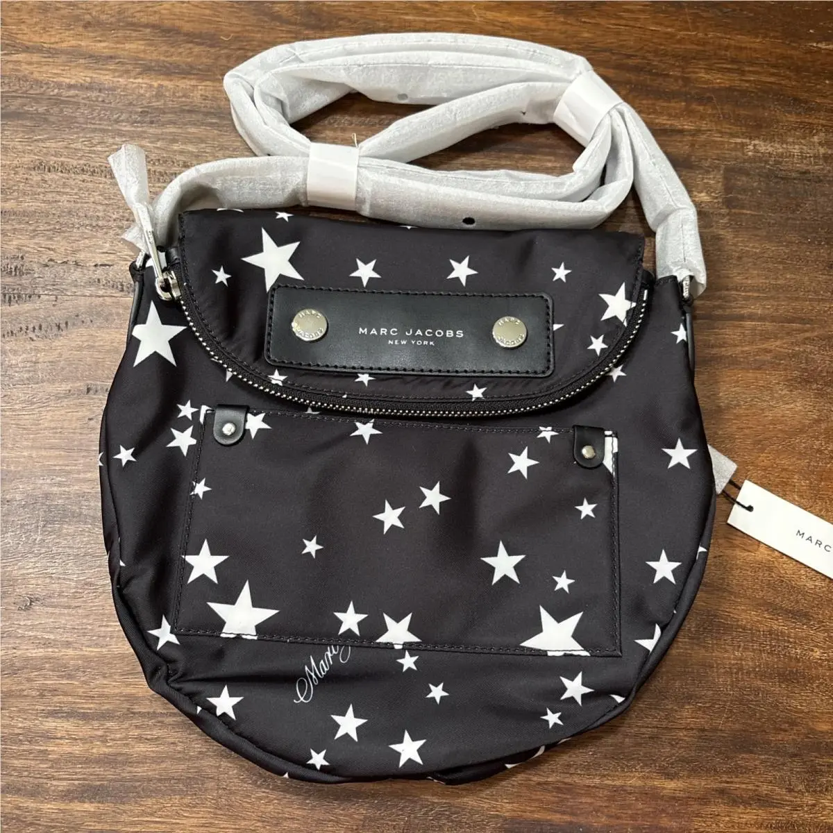 Marc Jacobs Star Print Preppy Nylon Mini Messenger Bag