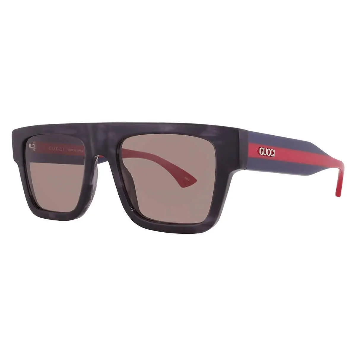 Gucci Brown Browline Men`s Sunglasses GG1868S 004 53 GG1868S 004 53 - Multi, Frame: Multi, Lens: Brown