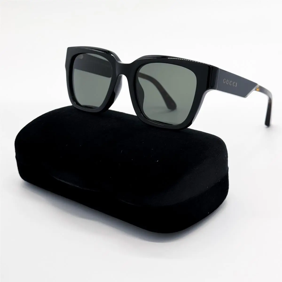 Gucci GG1670SK 001 Unisex Black Havana Grey Sunglasses Gucci