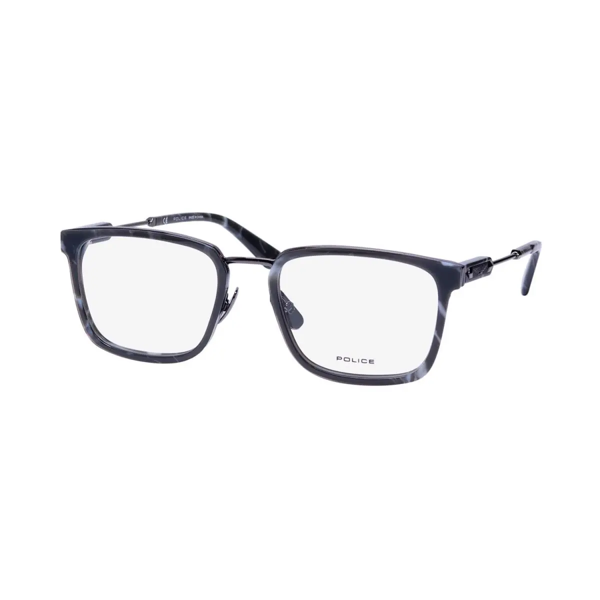 Police VPLF09 Prince 4 Eyeglasses Mens Full-rim Gray Plastic 0568 53-19-145