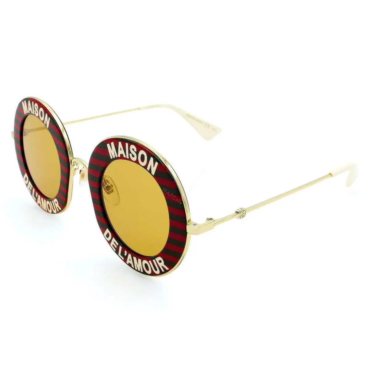Maison De L`amour 44-30-140mm Round Women`s Sunglasses GG0113S 007 by Gucci