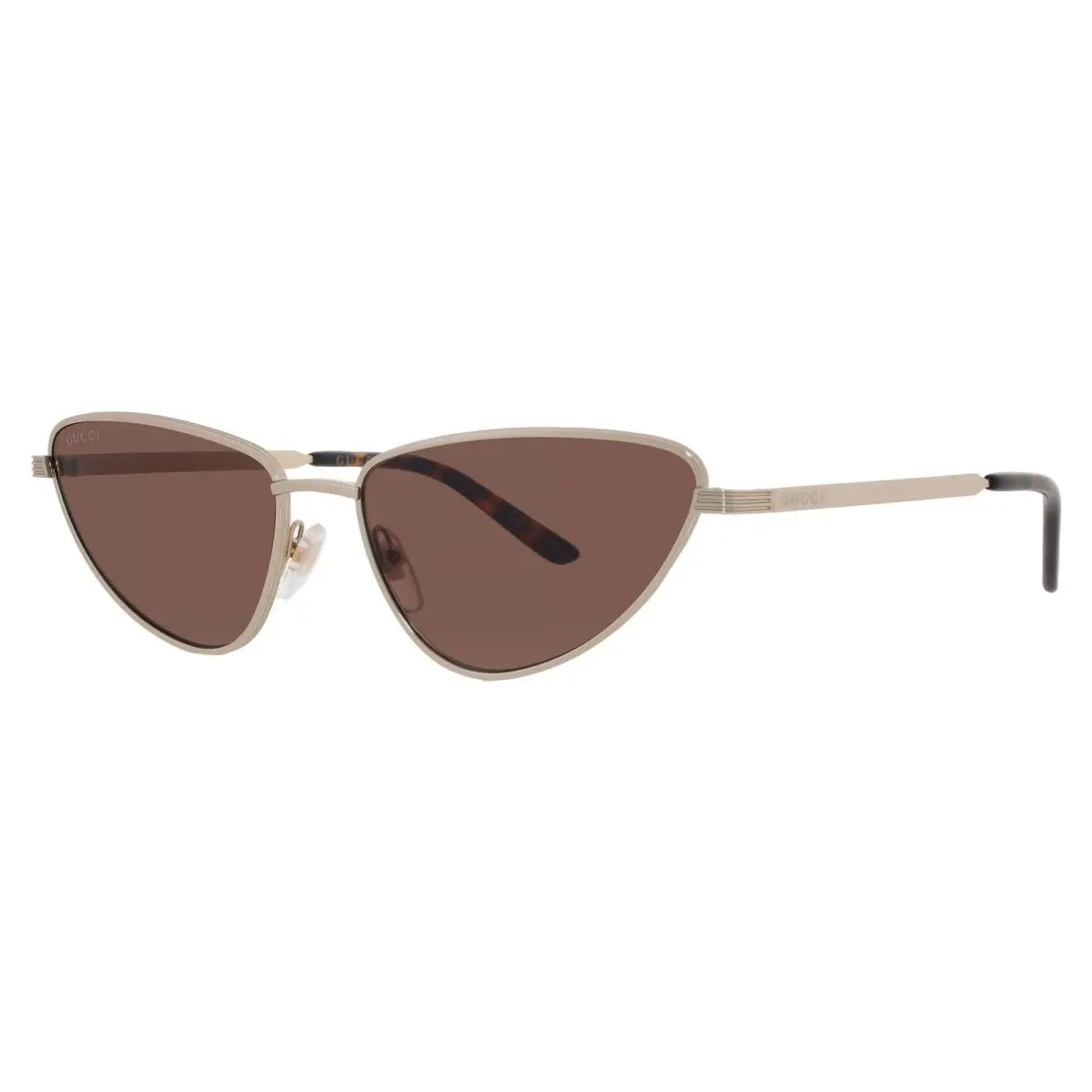 Gucci Brown Cat Eye Ladies Sunglasses GG1879S 002 57 GG1879S 002 57 - Gold, Frame: Gold, Lens: Brown