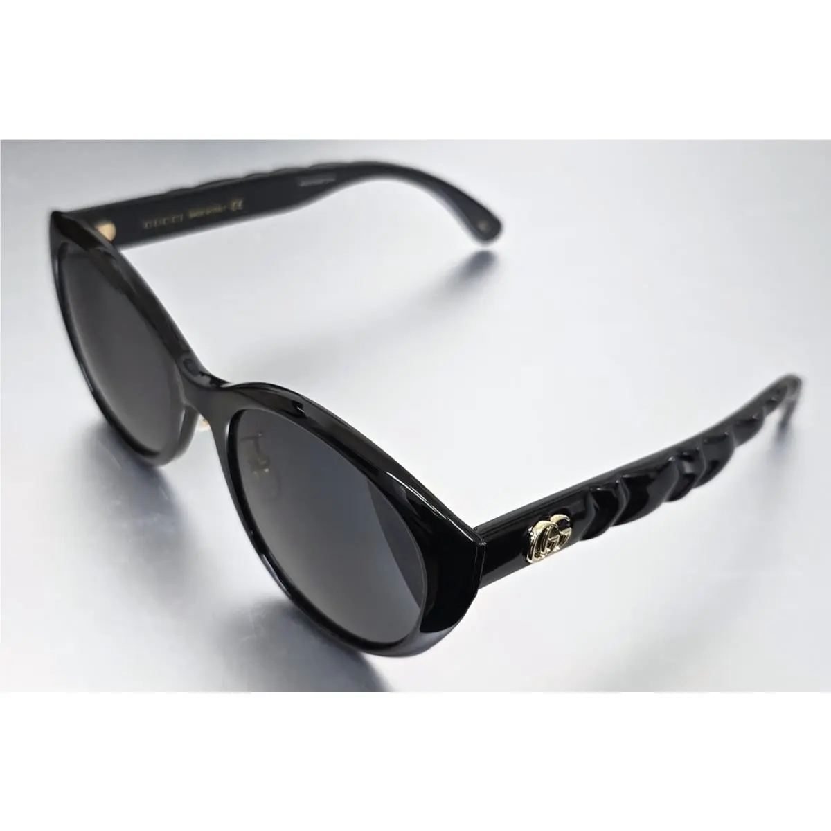 Gucci Injection Black Cat Eye Sunglasses GG0814SK 001