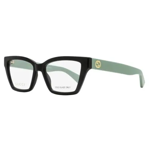 Squared Cat-eye Eyeglasses GG1715O 004 Black/green 53mm by Gucci