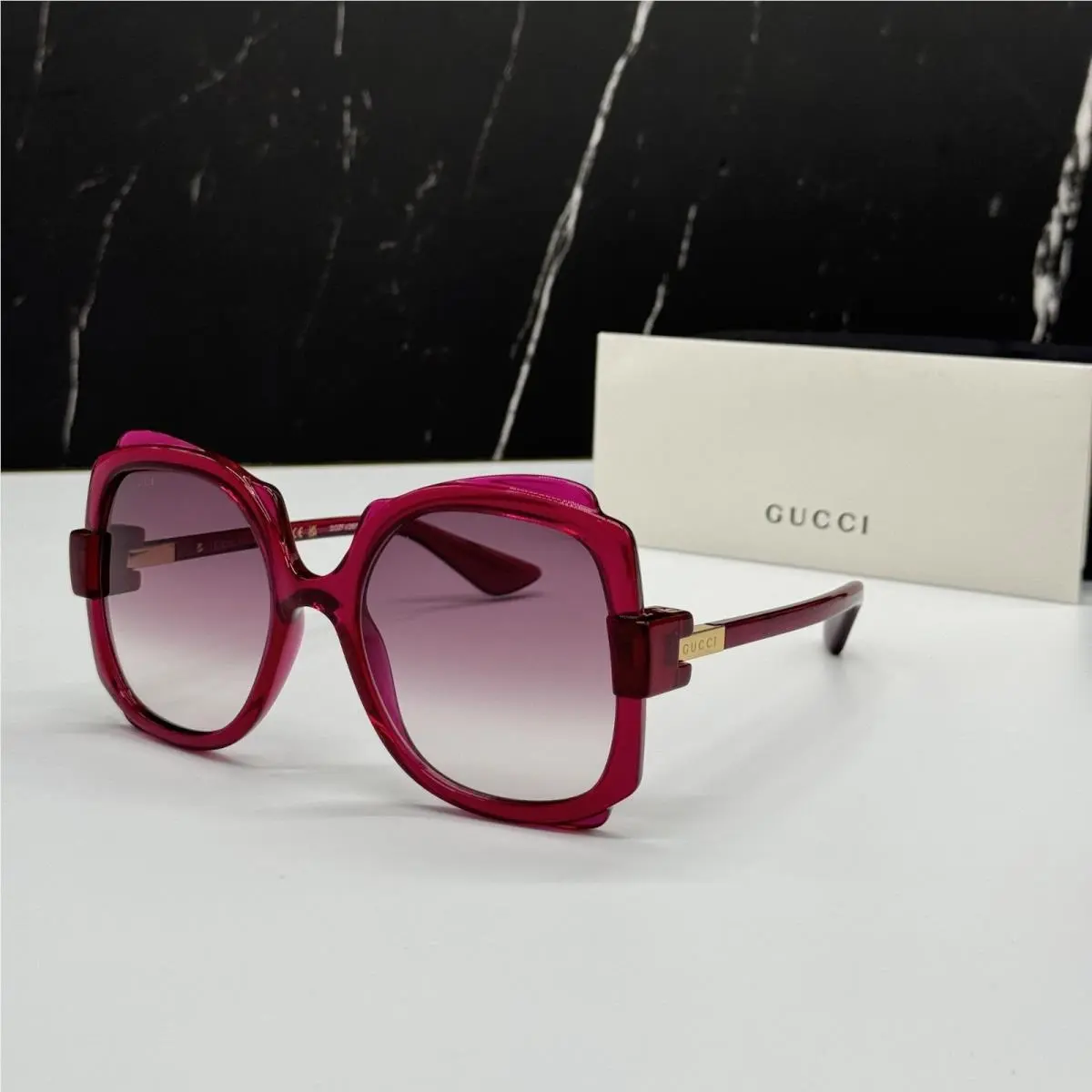 GG1431S 003 Pink Women Oversized Sunglasses by Gucci