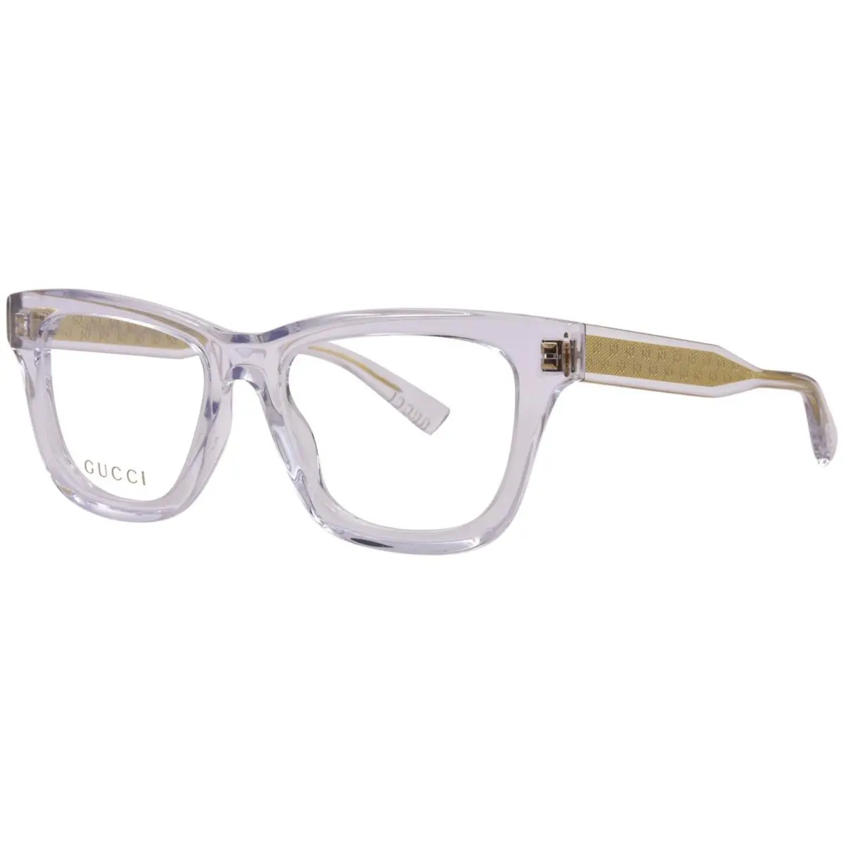 Gucci GG2066O 008 Eyeglasses Frame Women`s Crystal Full Rim Cat Eye 51mm