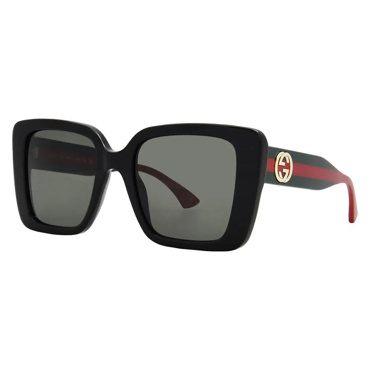 Gucci Grey Butterfly Ladies Sunglasses GG1861S 001 53 GG1861S 001 53 - Black, Frame: Black, Lens: Grey