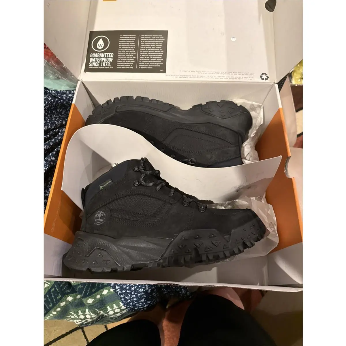 Timberland Motion Scramble Mid Waterproof Hiker Black Sz 9.5