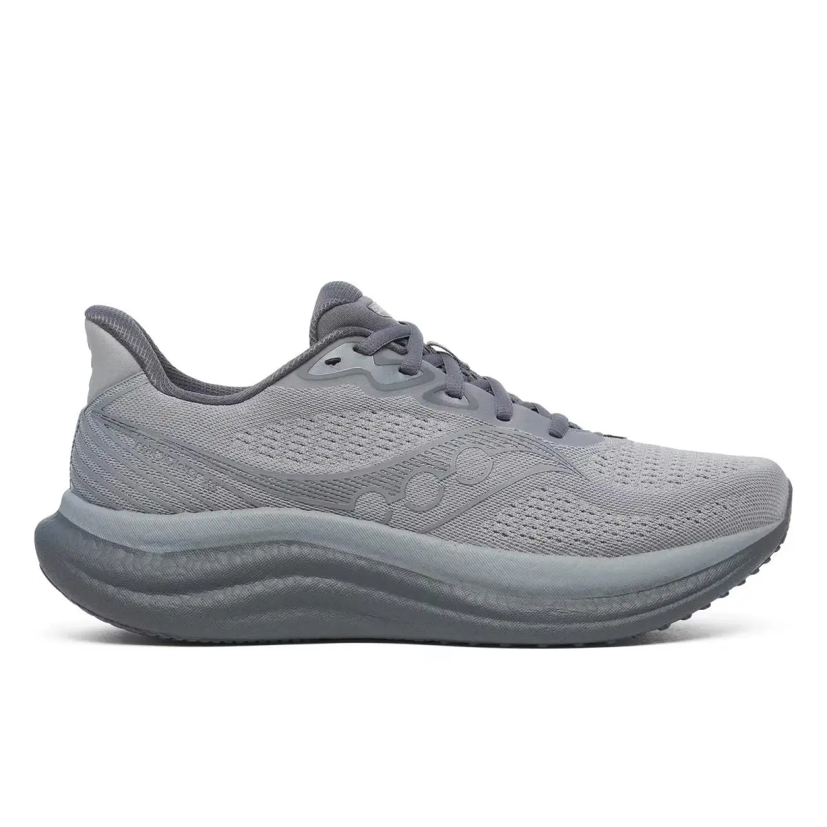 Saucony Men Triumph 23 Wide Shoes - Fossil | Shadow
