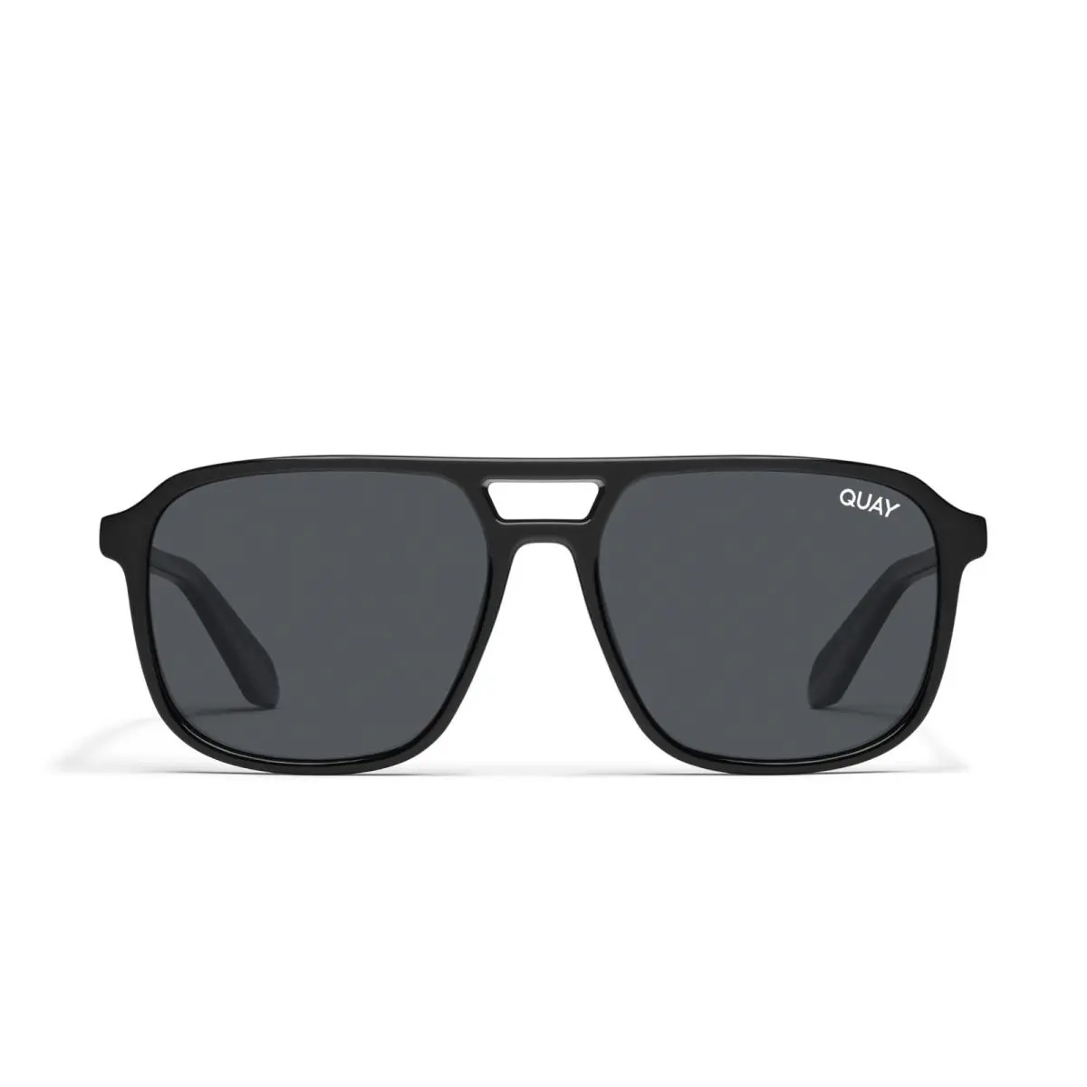 Quay On The Fly Polarized Aviator Sunglasses Universal Fit Smoke UV Protection