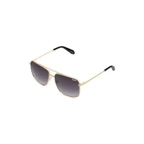 Quay Australia Hot Take Navigator Sunglasses Gold Smoke 59mm