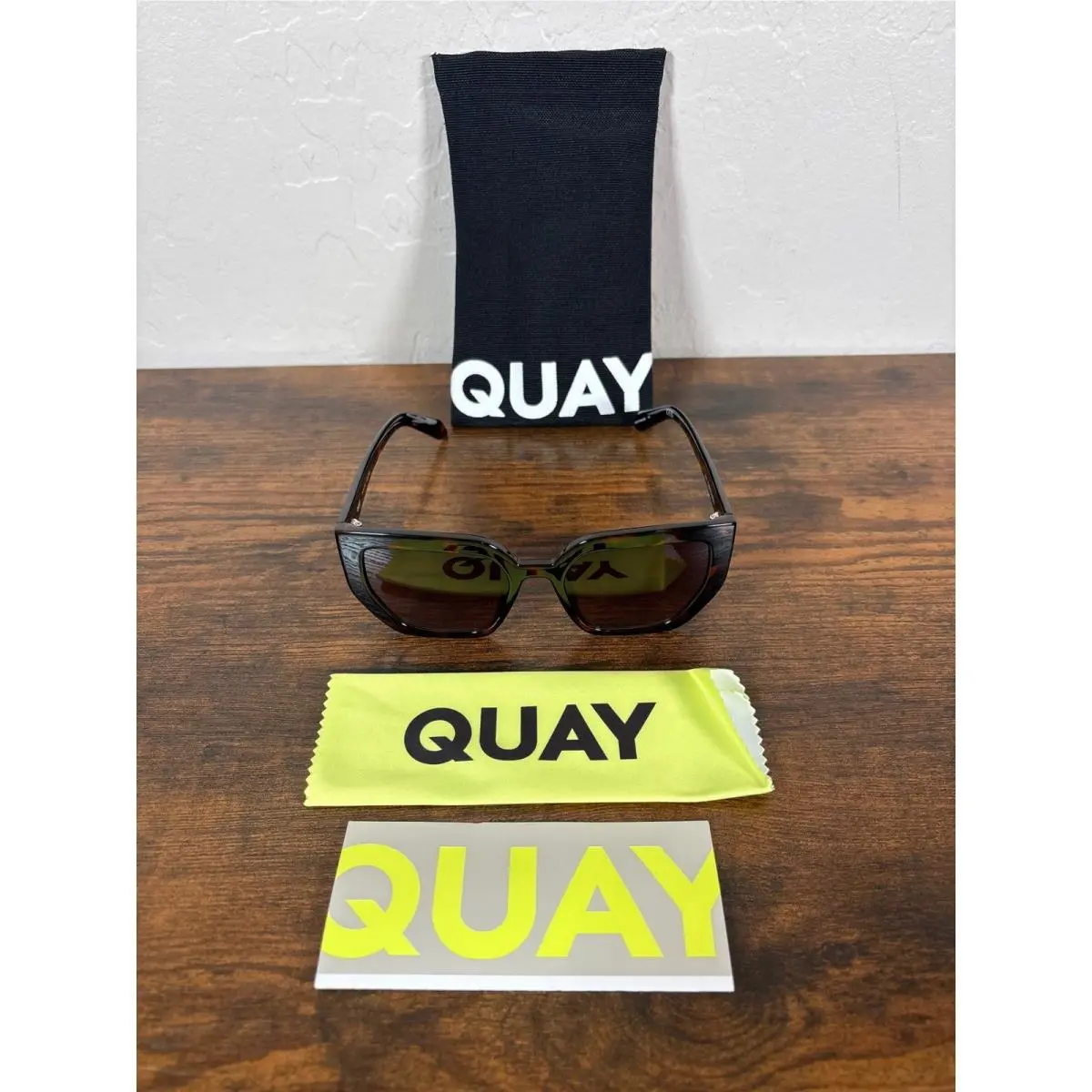 Quay Australia Contoured Tortoise Brown Cat Eye Sunglasses 81802