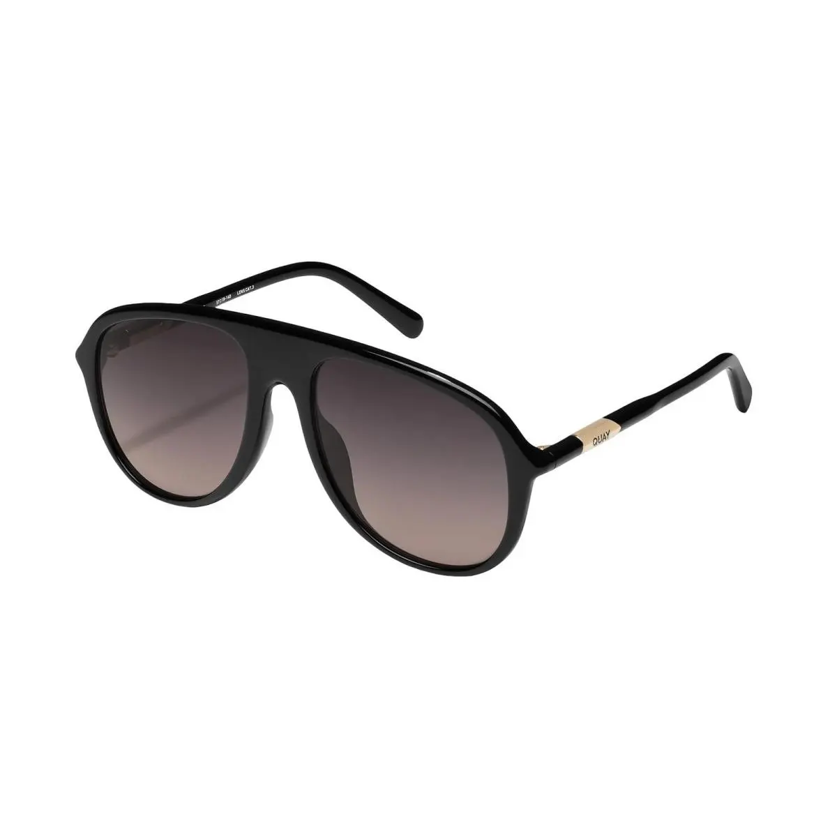 Quay Women Aviator Aviator Sunglasses Black/smoke Taupe 149 Millimeters