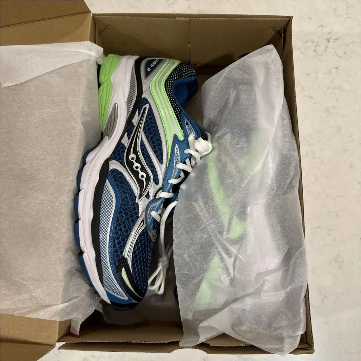 Saucony Unisex OG Progrid Omni 9 Men Size 11 Blue Lime S70739-29