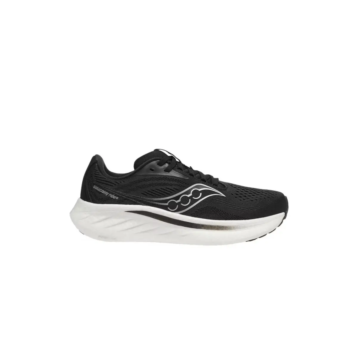 Saucony Ride 18 Black / White S11001-100 Women`s Size 10 Wide