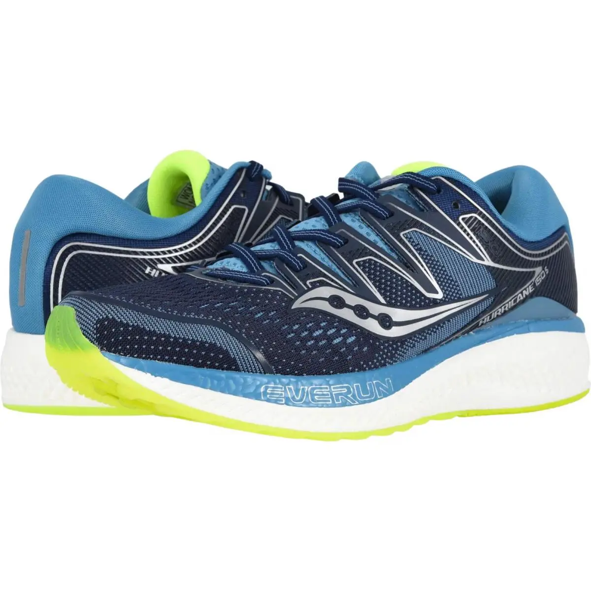 Saucony Hurricane Iso 5 Navy / Citron S10460-1 Women`s Size 6 Medium