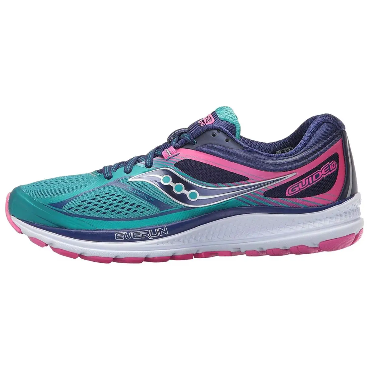 Saucony Guide 10 Teal / Navy / Pink S10350-3 Women`s Size 6 Medium