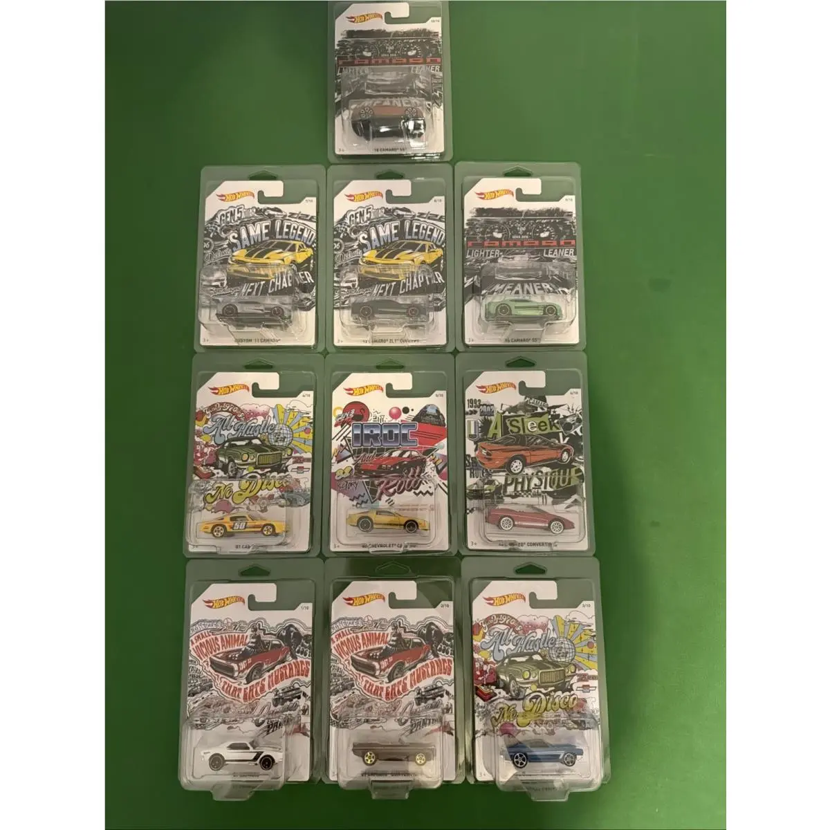 2018 Hot Wheels Walmart Exclusive 50th Anniv. Camaro Complete Set Of 10
