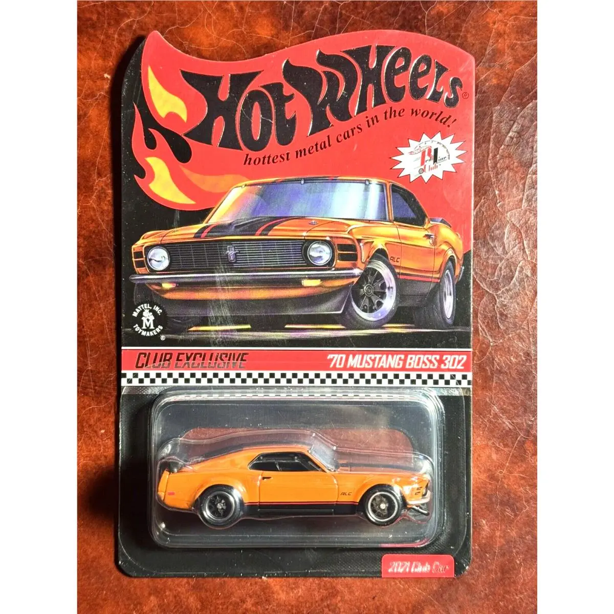 2021 Hot Wheels Rlc Orange 1970 Mustang Boss 302 Red Line Club Exclusive Car