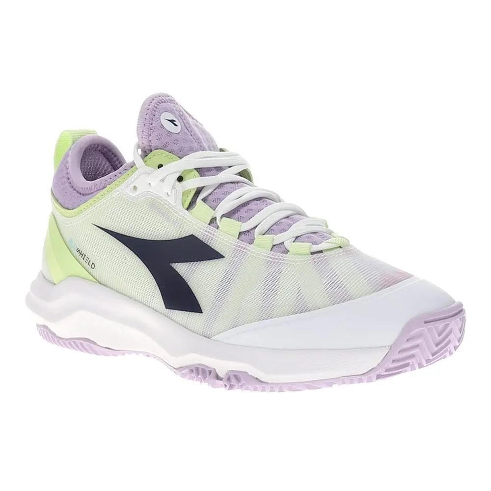 Diadora shoes - diadora Speed Blushield Fly 4 Plus Clay Tennis - 179508-D1036 - Green, Purple 0