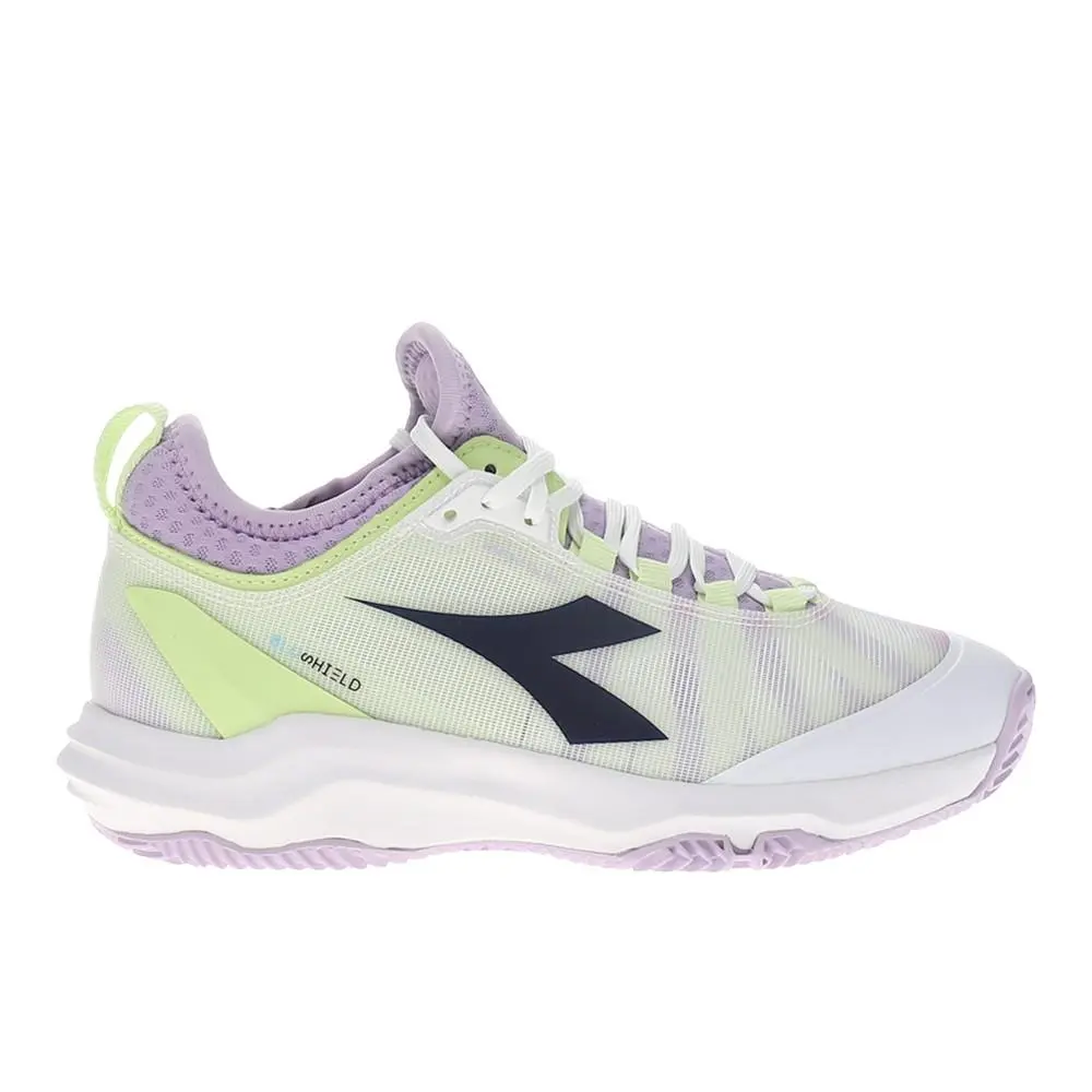 Diadora shoes - diadora Speed Blushield Fly 4 Plus Clay Tennis - 179508-D1036 - Green, Purple 4