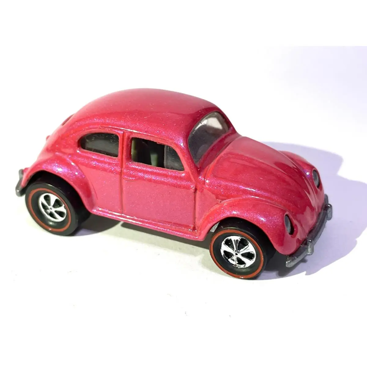 Hot Wheels Custom Made Redline Pearl Metallic Pink - VW Bug - Beetle