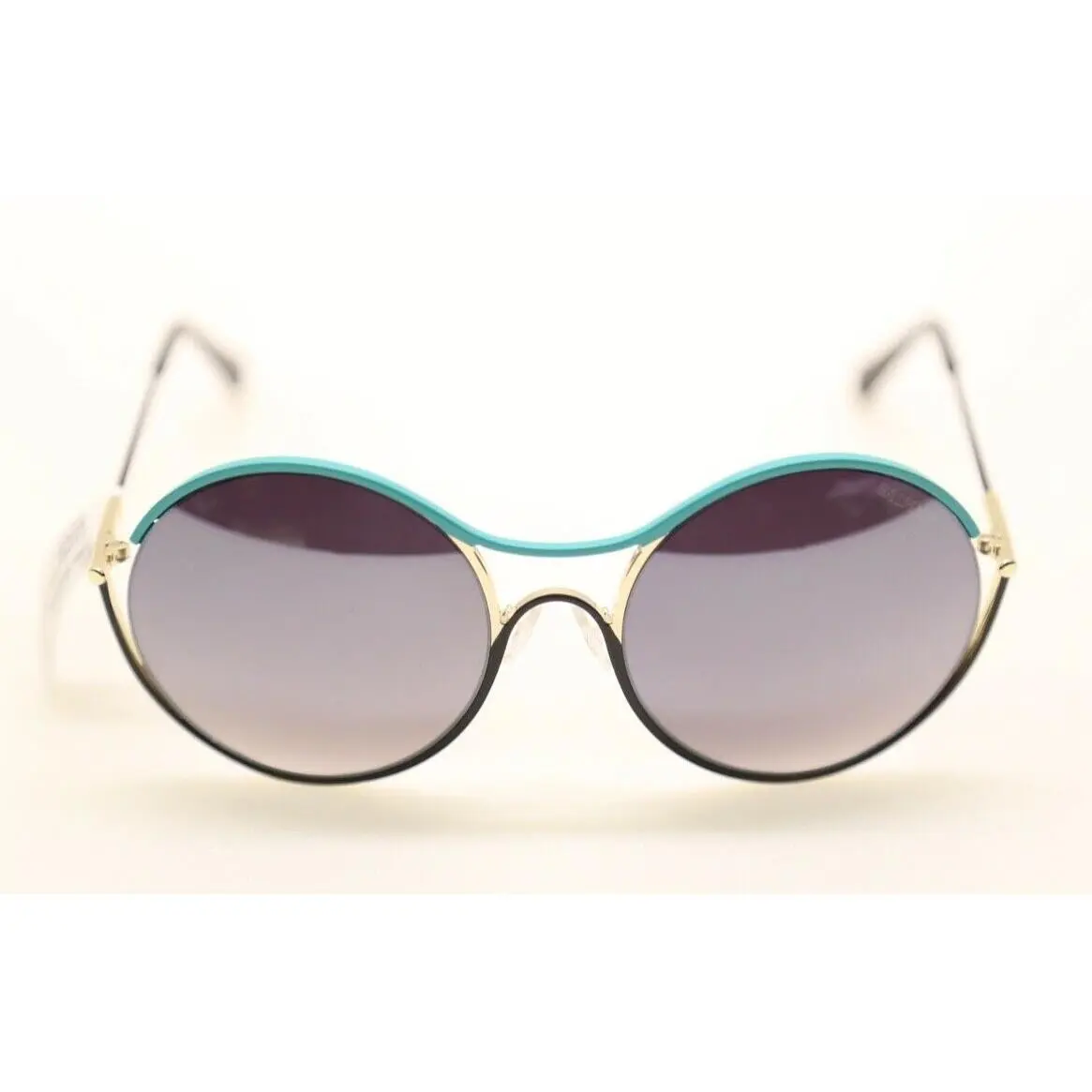Balmain BL2520B C02 Black Green/grey Lens Round 52mm Sunglasses 515