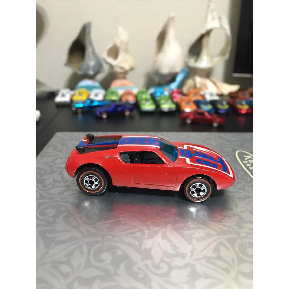 1969 Redline Hot Wheels HK Flying Colors Red Warpath - Nice ⭐ ⭐