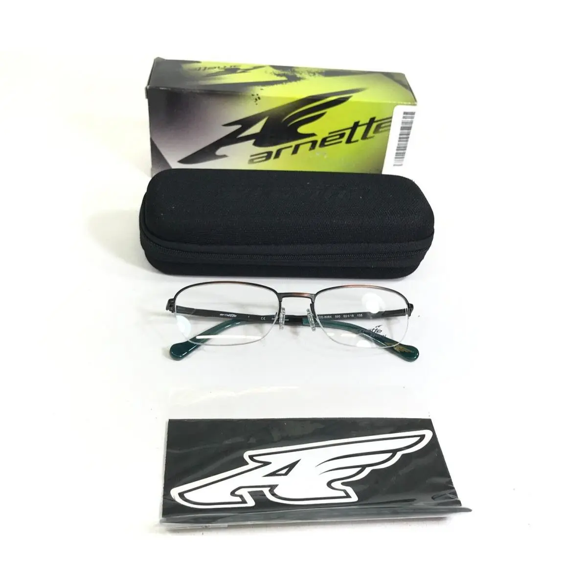 Arnette Eyeglasses Frames MOD.6084 590 Rustic Black Brown Half Rim 52-18-135