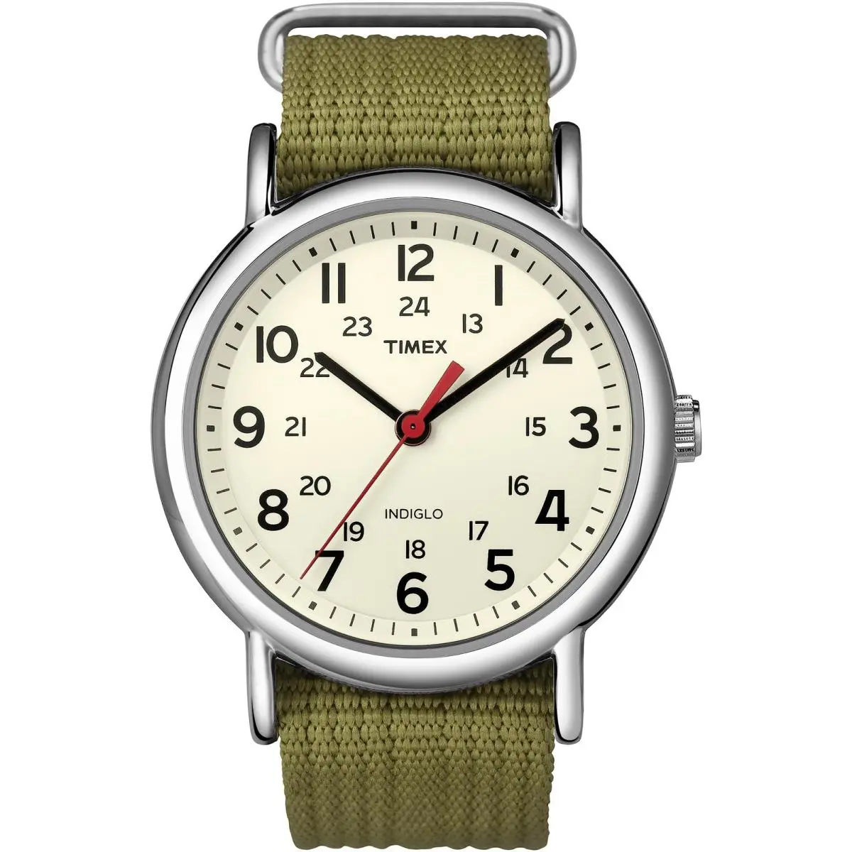 Timex Unisex Weekender 38mm Watch – One Size Green/silver-tone/cream - Green, Silver