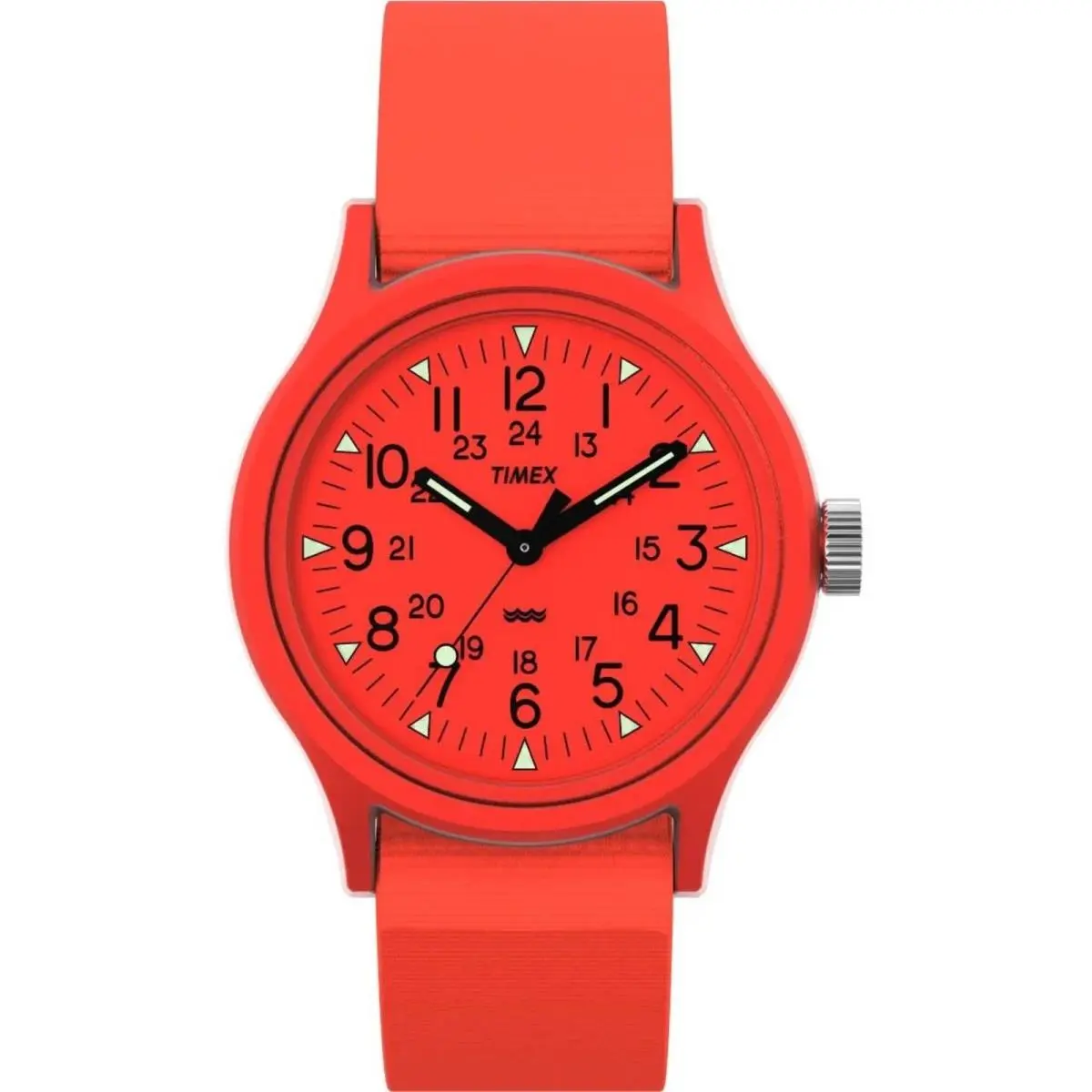 Timex Men`s Watch MK1 Resin Case Orange Dial Fabric Strap Quartz TW2W91300VQ