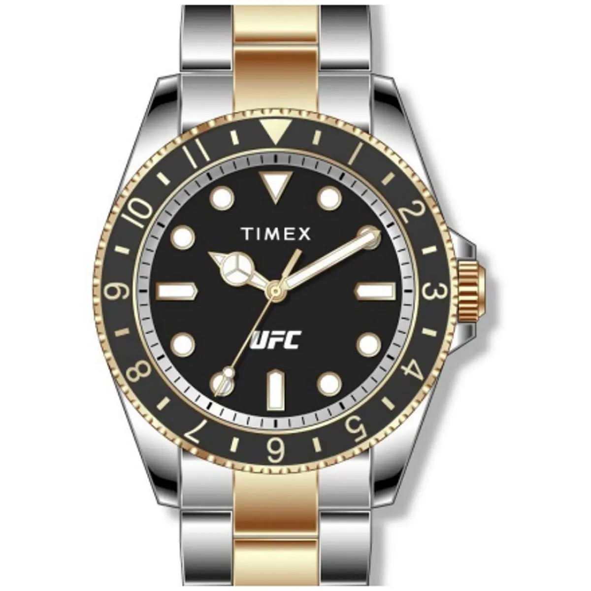 Timex Ufc TW2V56700 Men`s Watch Analog Display Stainless Steel Band