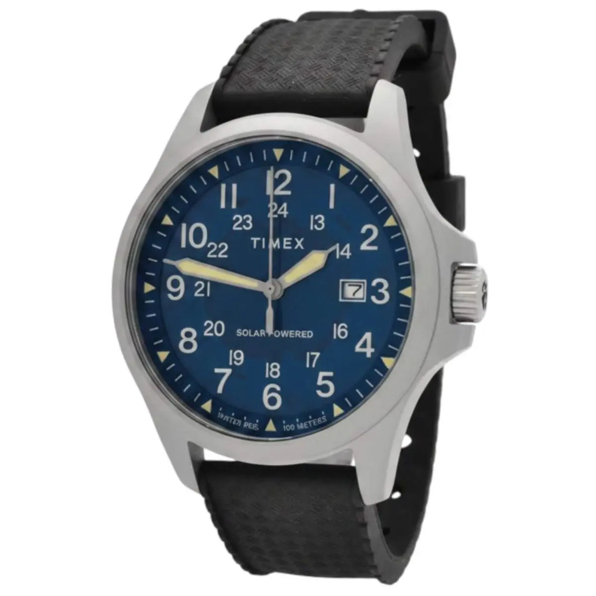 Timex Men`s Expedition Blue Dial Strap Watch TW2Y09600 - Dial: Blue, Band: Black