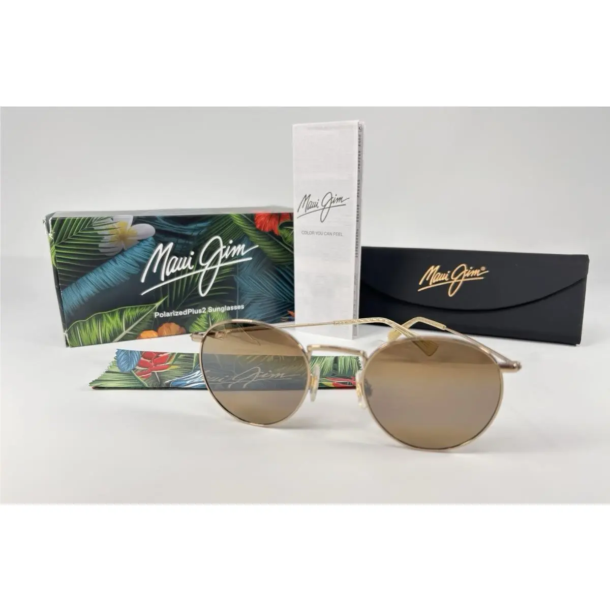 Maui Jim Pūkaua MJ0667S-002 Shiny Light Gold with Yellow Polarized Sunglasses