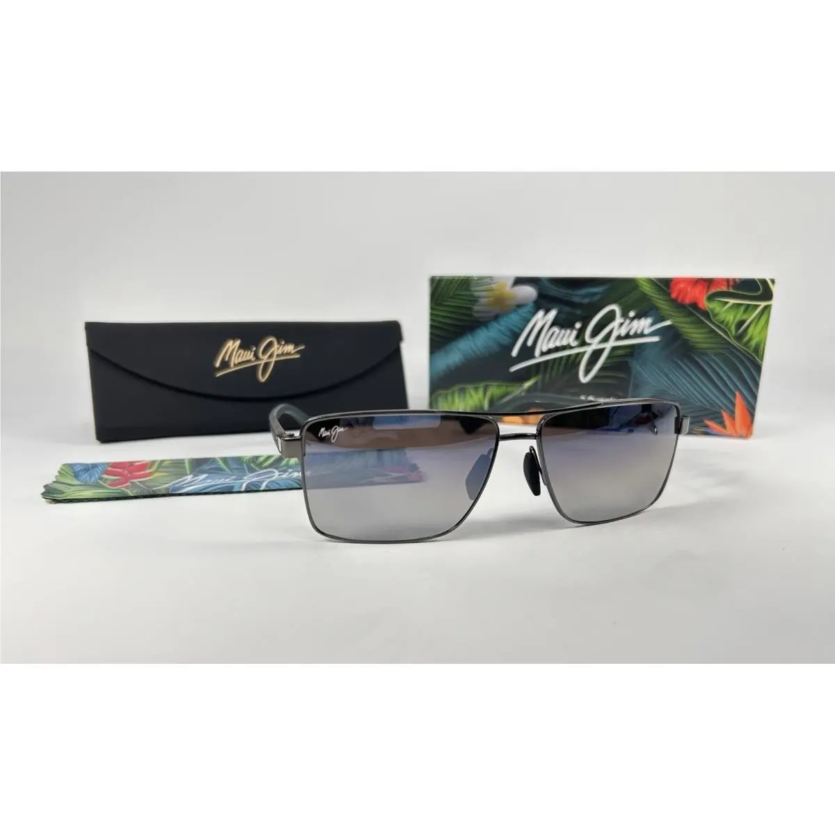 Maui Jim Piha MJ0621S 001 Shiny Gunmetal Polarized Sunglasses