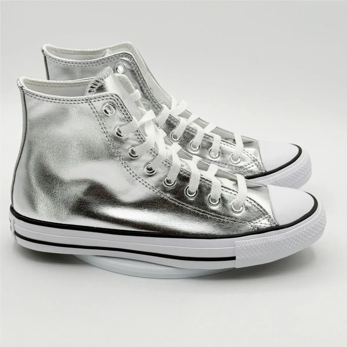 Converse Chuck Taylor All Star Hi Size 9.5 Womens Metallic Silver Granite