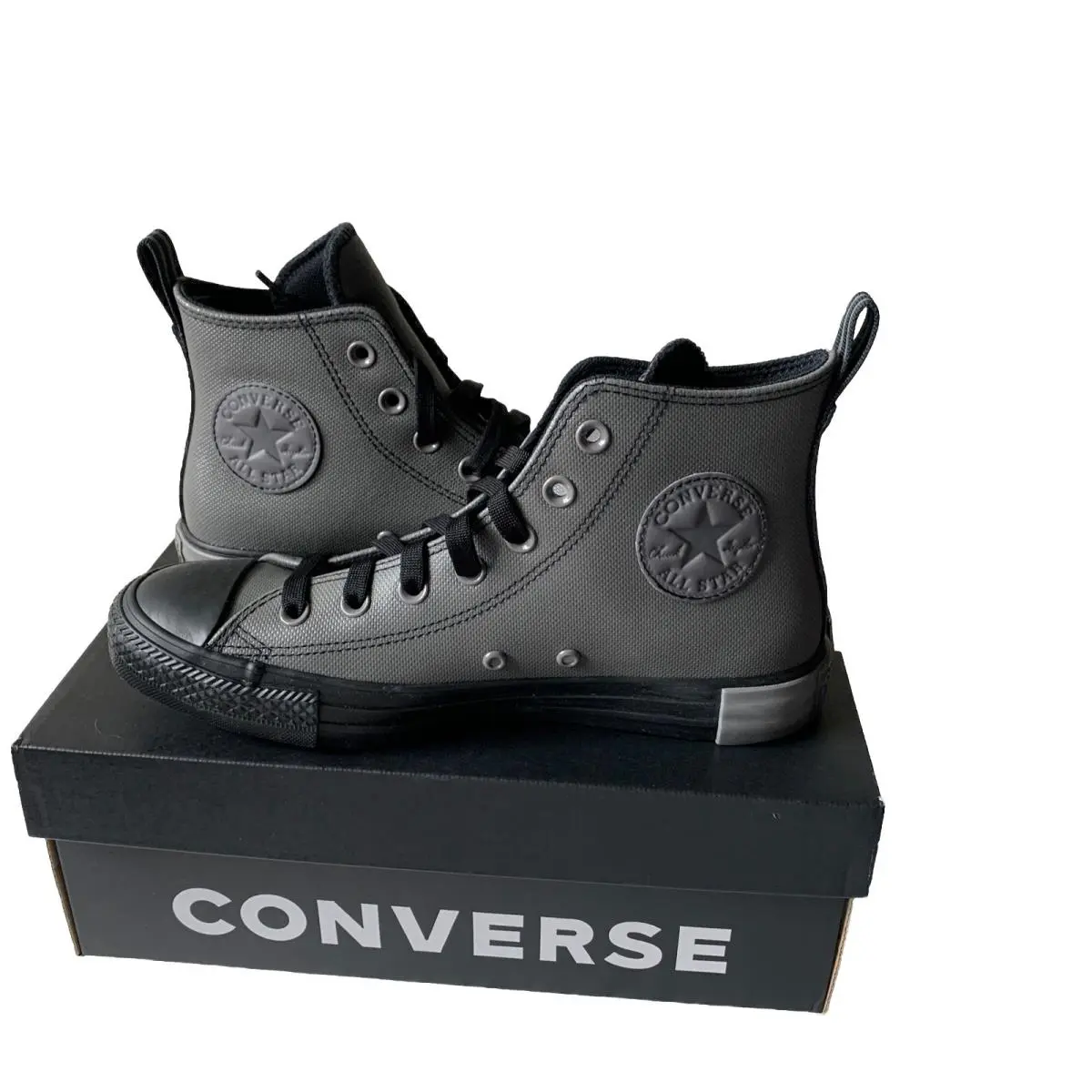 Converse Ctas Tectuff High Sharkskin Sneaker A09486C - Black/grey - M6 W8 Unisex