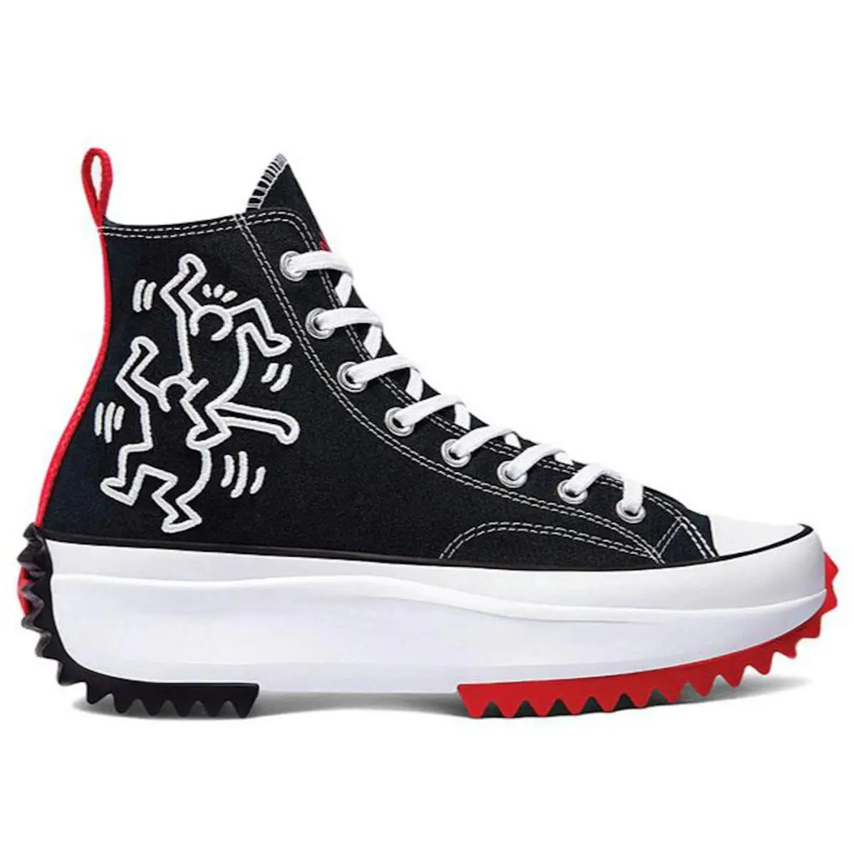 Size 4.5 Converse Run Star Hike Hi Keith Haring Black