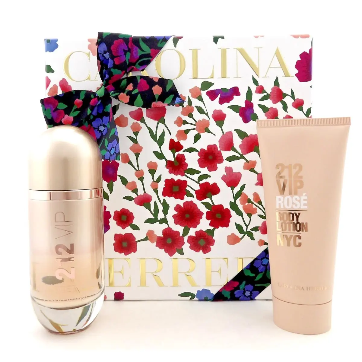 212 Vip Rose by Carolina Herrera 2.7oz Edp Spray+ 3.4oz B/lotion Women`s Set