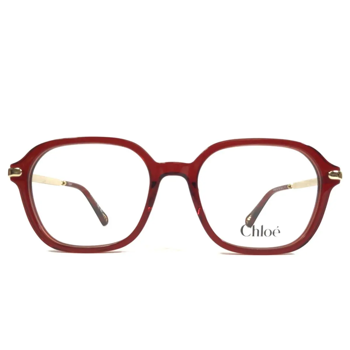 Chloe Eyeglasses Frames CH0361OA 004 Burgundy Clear Red Gold Asian Fit 52-18-145
